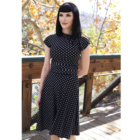 Retrolicious Dresses & Skirts - ModCloth 50s Bridget Bombshell Polkadot Dress
